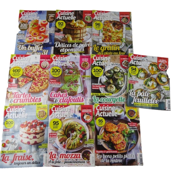 Lot of 10 CUISINE ACTUELLE cooking magazines IN FRENCH - Picture 2 of 2